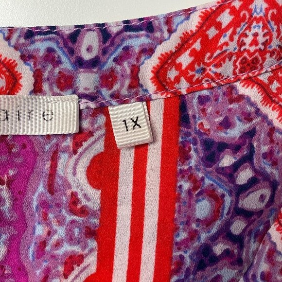 Violet & Claire Womens SLEEVELESS Top Size 1X Multicolor Popover Tunic Relaxed - Picture 10 of 14